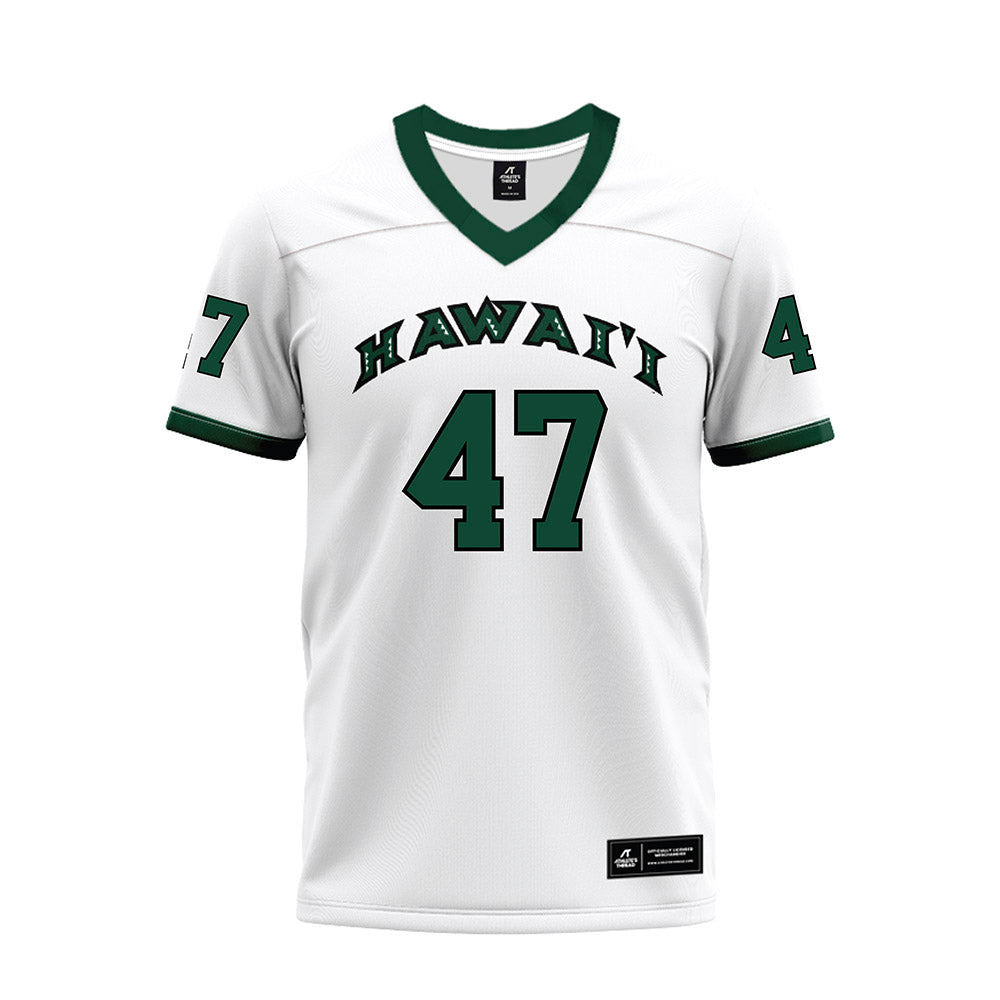 Hawaii - NCAA Football : Christian Vaughn - White Football Jersey-0