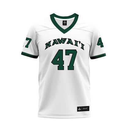 Hawaii - NCAA Football : Christian Vaughn - White Football Jersey-0