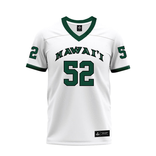 Hawaii - NCAA Football : Luther McCoy - White Football Jersey-0