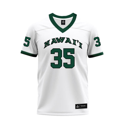 Hawaii - NCAA Football : Junior Fiaui - White Football Jersey-0