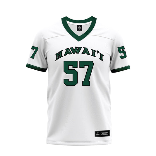Hawaii - NCAA Football : Jackie Johnson III - White Football Jersey-0