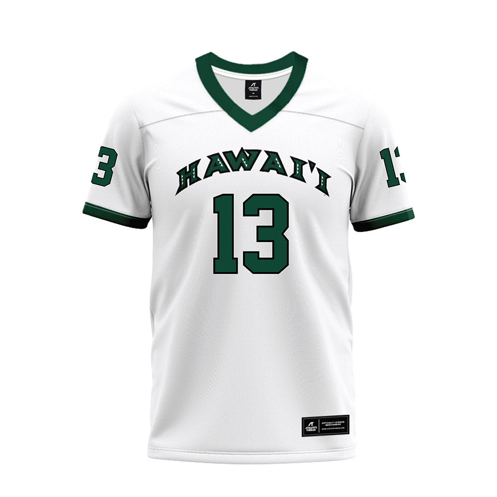 Hawaii - NCAA Football : Jalen Smith - White Football Jersey-0