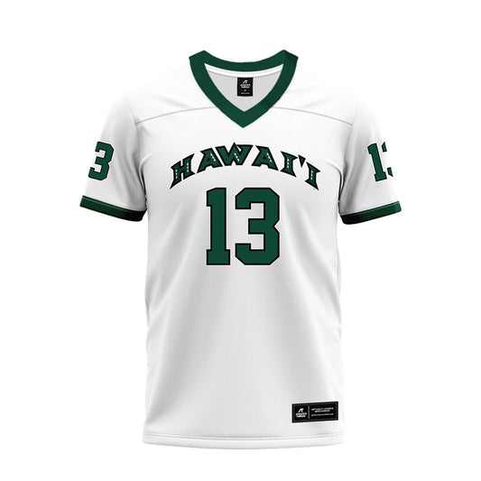 Hawaii - NCAA Football : Jalen Smith - White Football Jersey-0