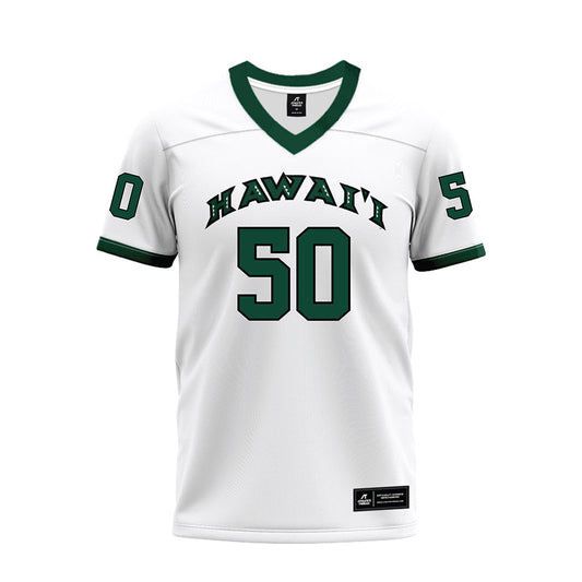 Hawaii - NCAA Football : Tu'i Neau Muti - White Football Jersey-0
