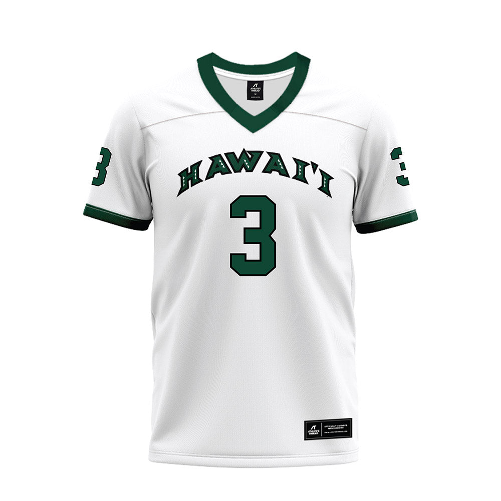 Hawaii - NCAA Football : Nicholas Cenacle - White Football Jersey-0