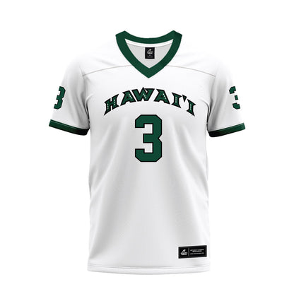 Hawaii - NCAA Football : Nicholas Cenacle - White Football Jersey-0