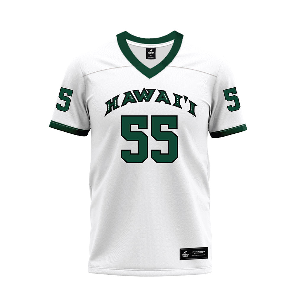 Hawaii - NCAA Football : Zoram Petelo - White Football Jersey-0