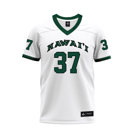 Hawaii - NCAA Football : Riis Weber - White Football Jersey-0
