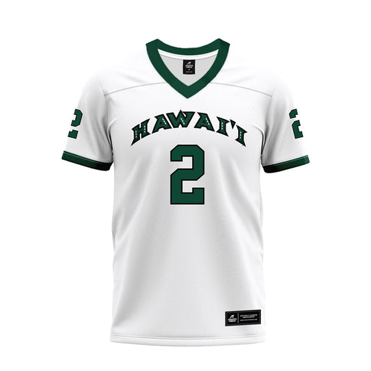 Hawaii - NCAA Football : Bronz Moore - White Football Jersey-0