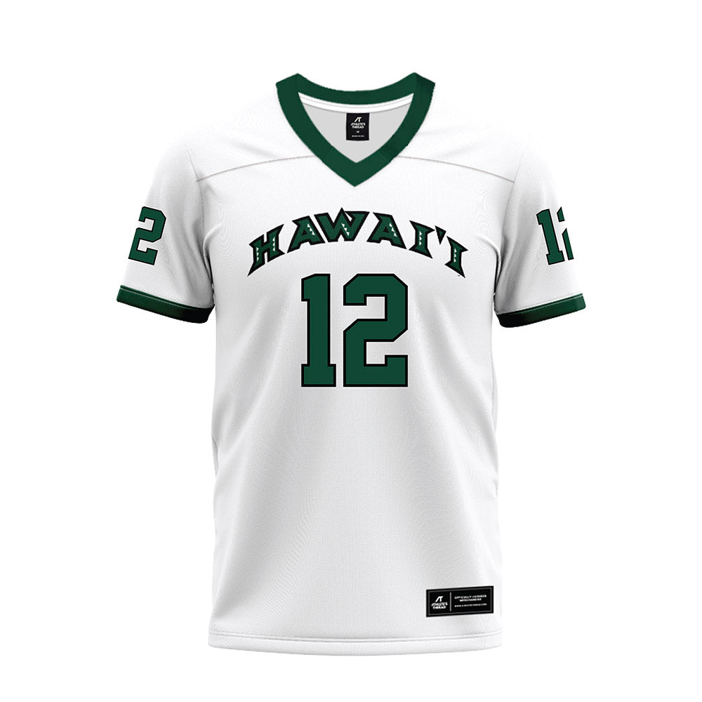 Hawaii - NCAA Football : Wynden Hoohuli - White Football Jersey-0