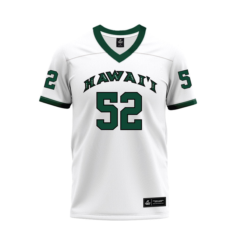Hawaii - NCAA Football : Dean Briski - White Football Jersey-0