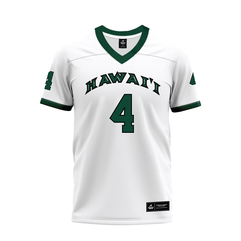 Hawaii - NCAA Football : Elijah Palmer - White Football Jersey-0