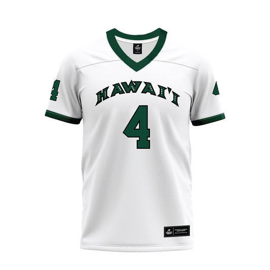 Hawaii - NCAA Football : Elijah Palmer - White Football Jersey-0