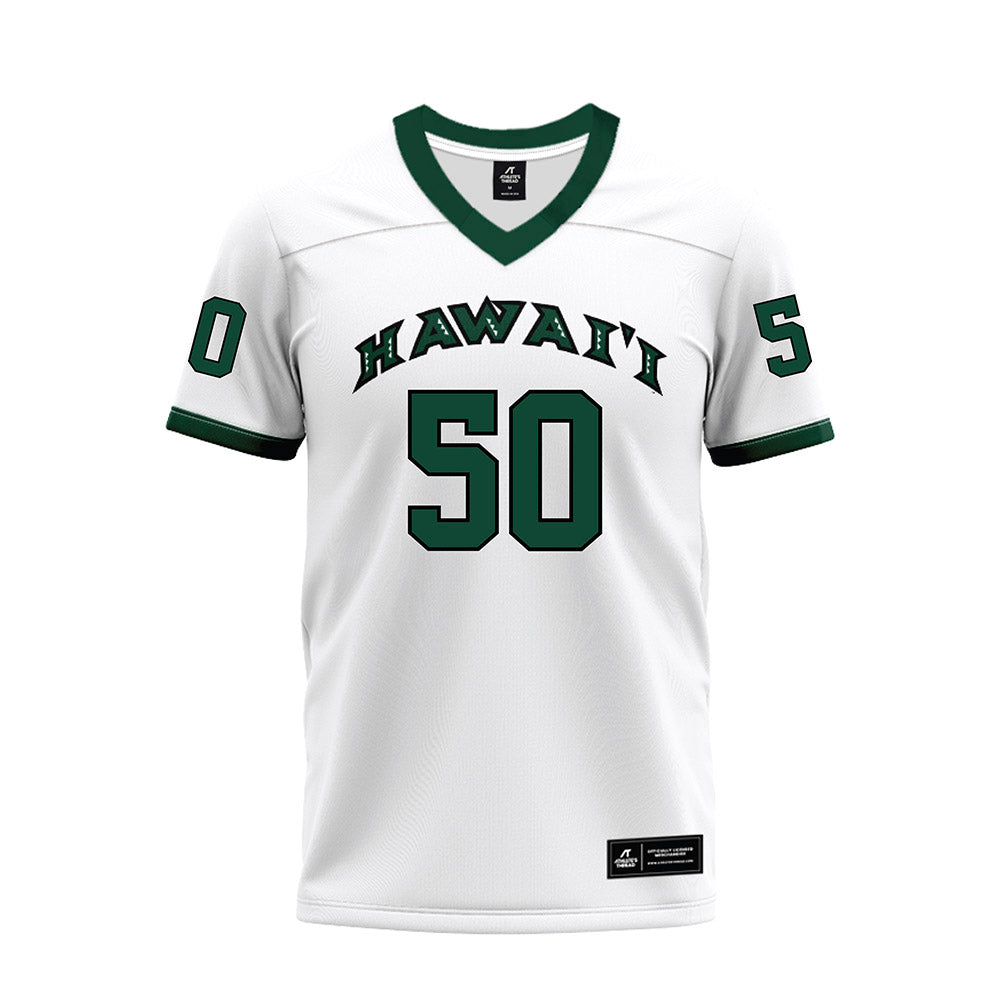 Hawaii - NCAA Football : Tui Muti - White Football Jersey-0