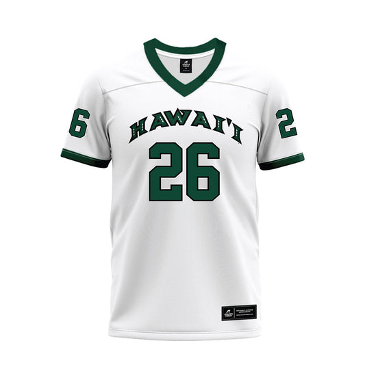 Hawaii - NCAA Football : Sitani Mikaele - White Football Jersey-0