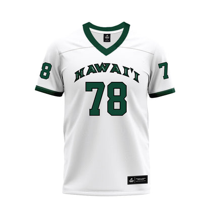 Hawaii - NCAA Football : Blaine Decambra - White Football Jersey-0