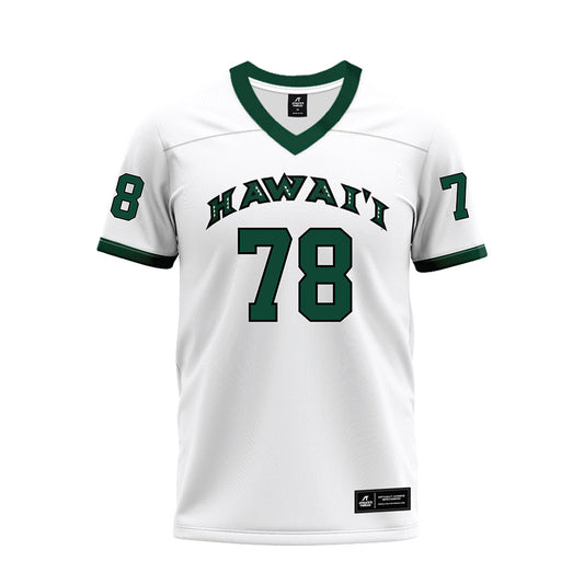 Hawaii - NCAA Football : Blaine Decambra - White Football Jersey-0