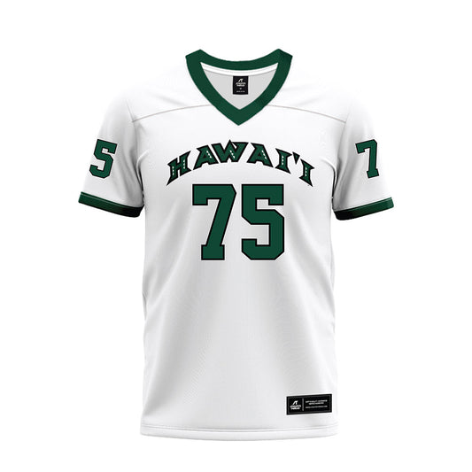 Hawaii - NCAA Football : Kaleb Carter - White Football Jersey-0