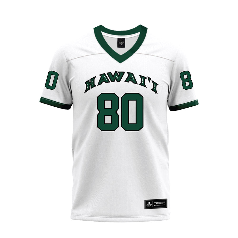 Hawaii - NCAA Football : Blaze Kamoku - White Football Jersey-0