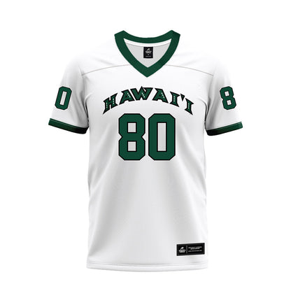 Hawaii - NCAA Football : Blaze Kamoku - White Football Jersey-0