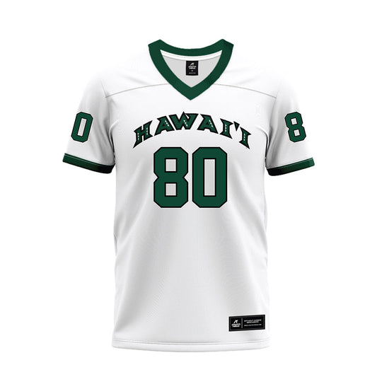 Hawaii - NCAA Football : Blaze Kamoku - White Football Jersey-0