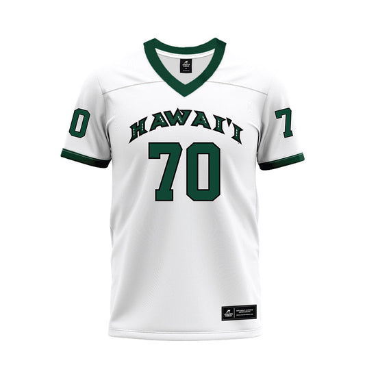 Hawaii - NCAA Football : James Milovale - White Football Jersey-0