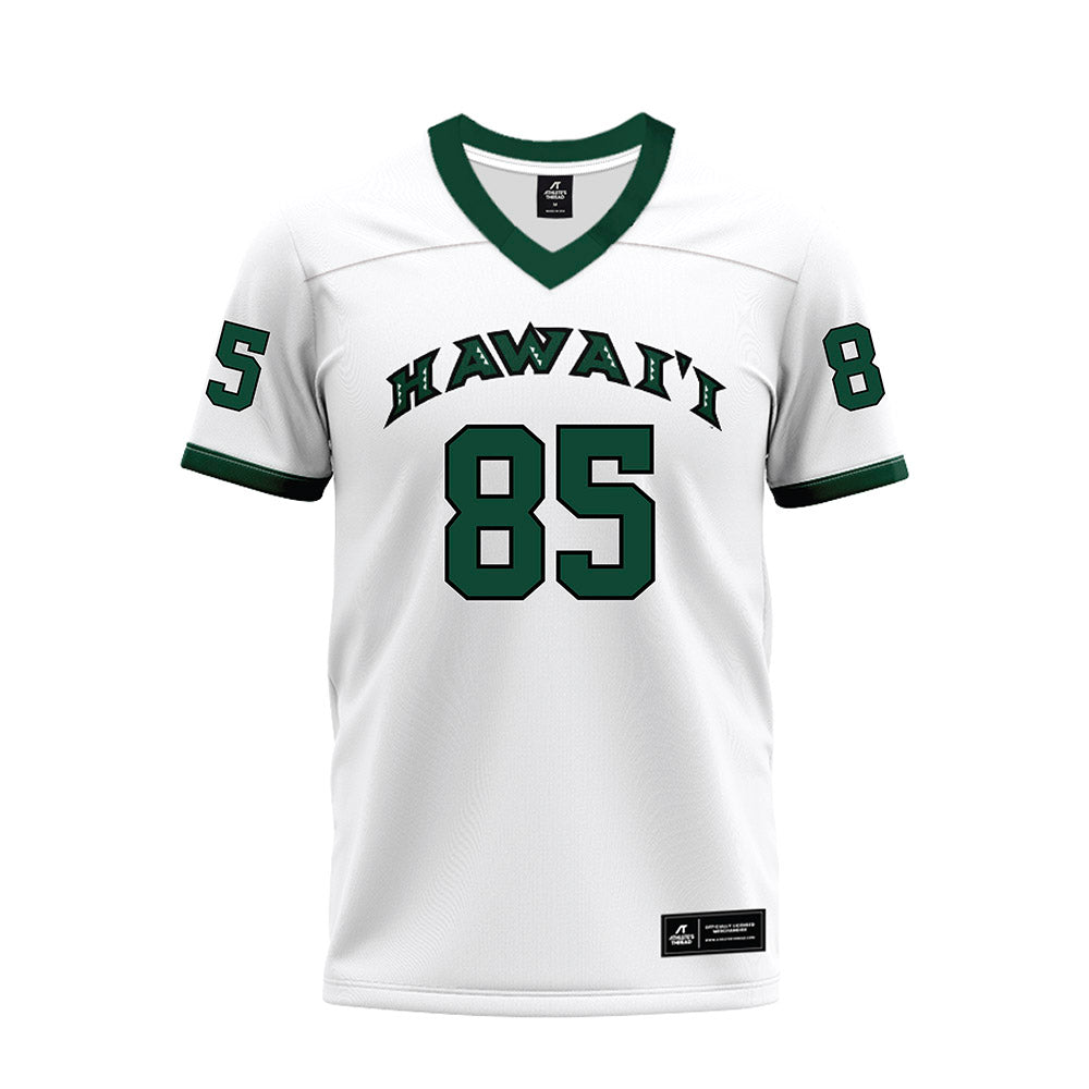 Hawaii - NCAA Football : Okland Salave'a - White Football Jersey-0