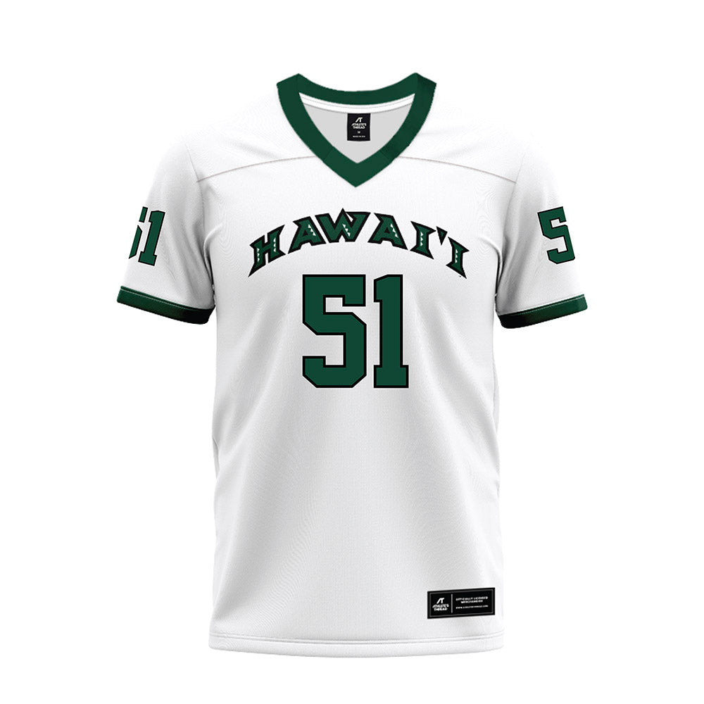 Hawaii - NCAA Football : LesterLaisene Lagafuaina - White Football Jersey-0