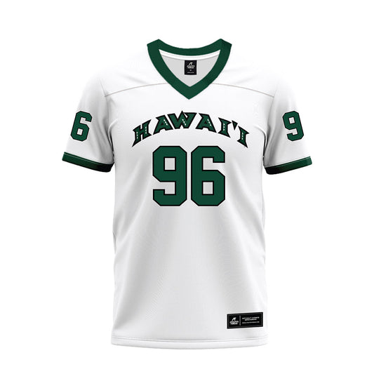 Hawaii - NCAA Football : Andrew Choi - White Football Jersey-0