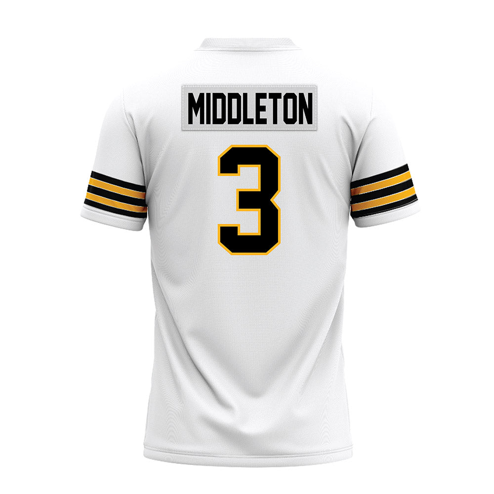 Towson - NCAA Football : William Middleton - White Premium Football Jersey