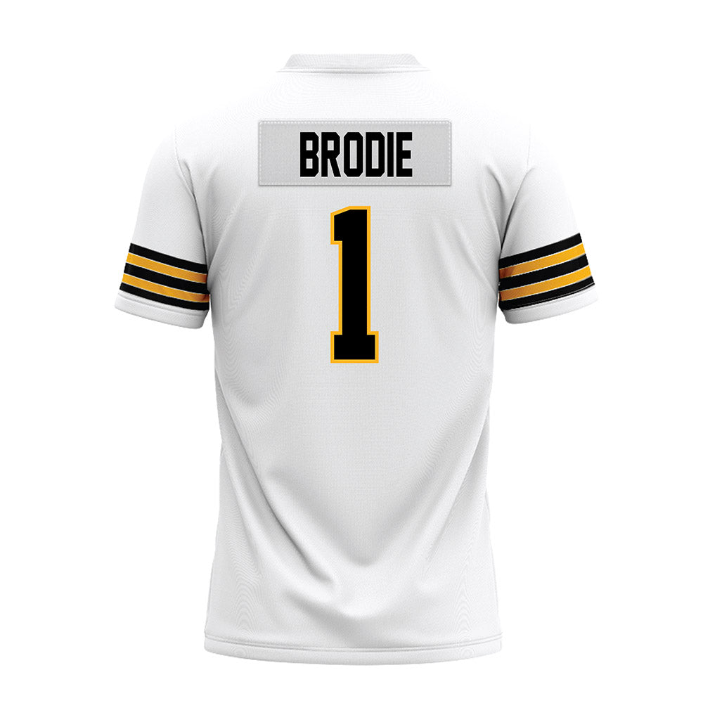 Towson - NCAA Football : Myles Brodie - White Premium Football Jersey-1