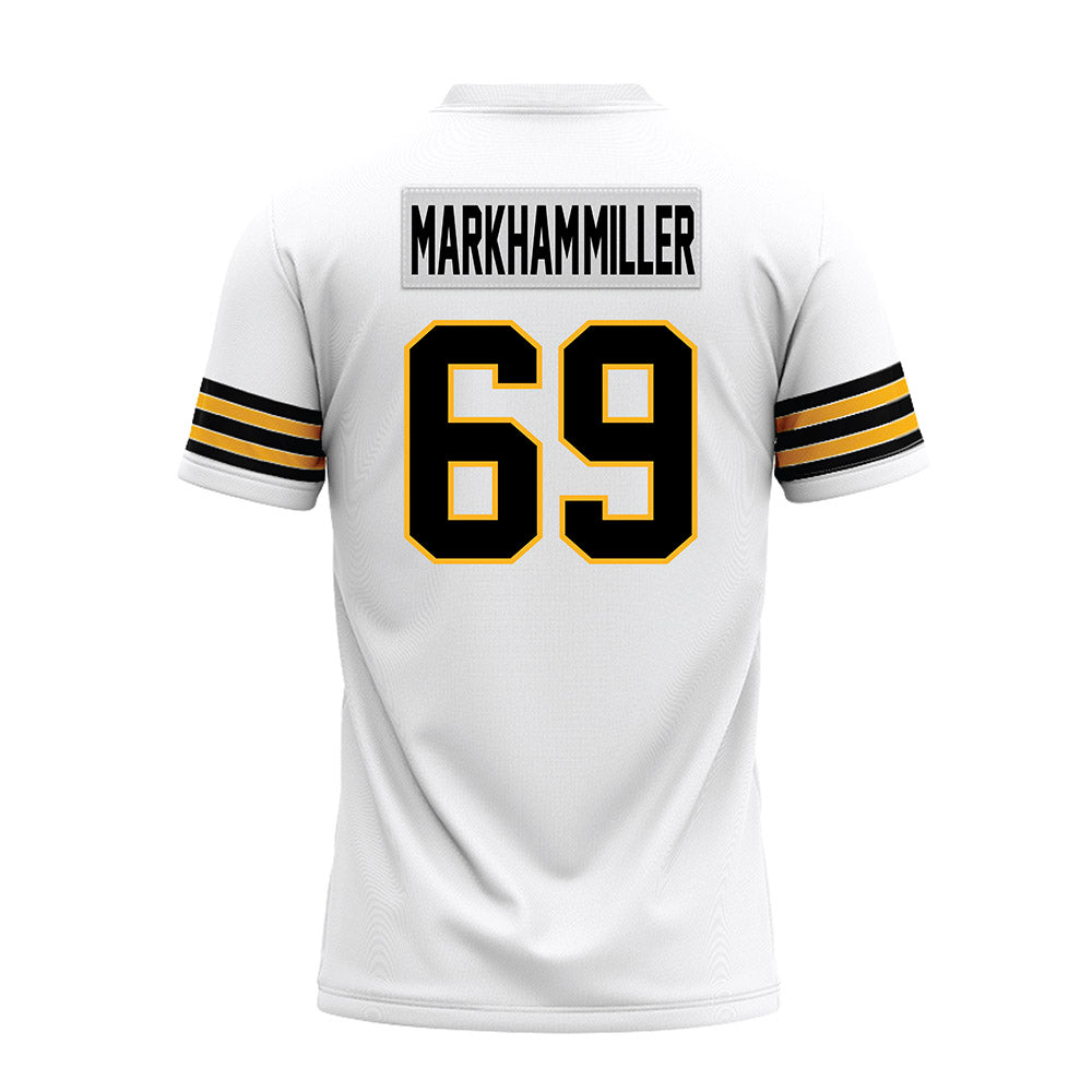 Towson - NCAA Football : Ian Markham-Miller - White Premium Football Jersey
