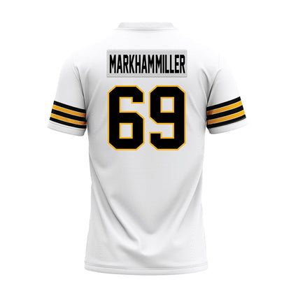 Towson - NCAA Football : Ian Markham-Miller - White Premium Football Jersey