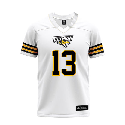 Towson - NCAA Football : Da'Kendall James - White Premium Football Jersey