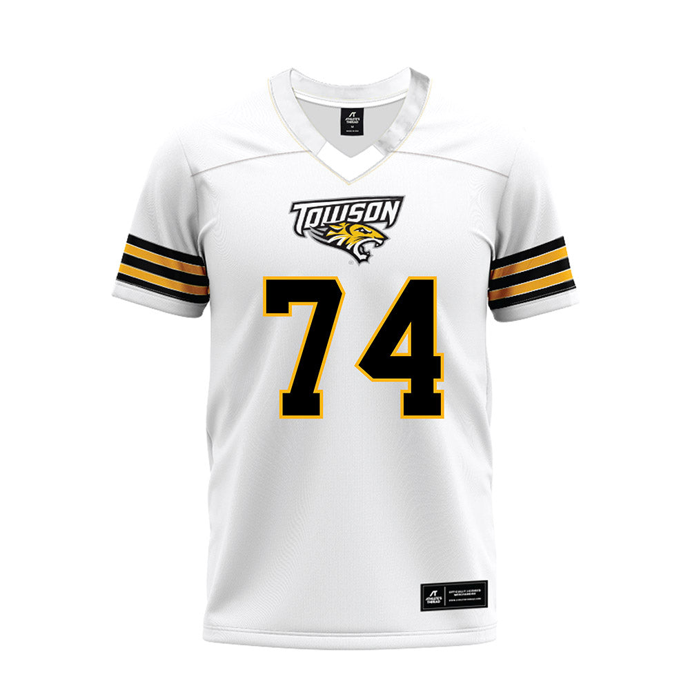 Towson - NCAA Football : KJ Brooks - White Premium Football Jersey