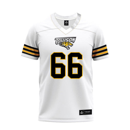 Towson - NCAA Football : Dan Volpe - White Premium Football Jersey-0