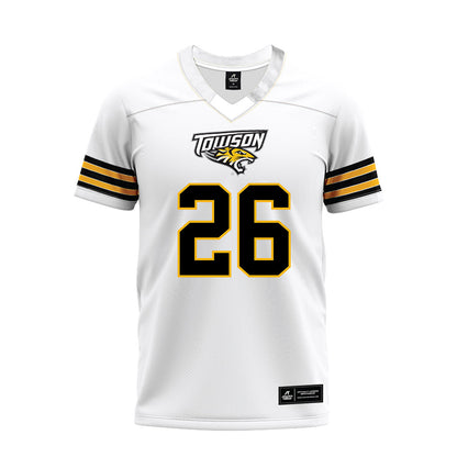 Towson - NCAA Football : Kahseim Phillips - White Premium Football Jersey-0