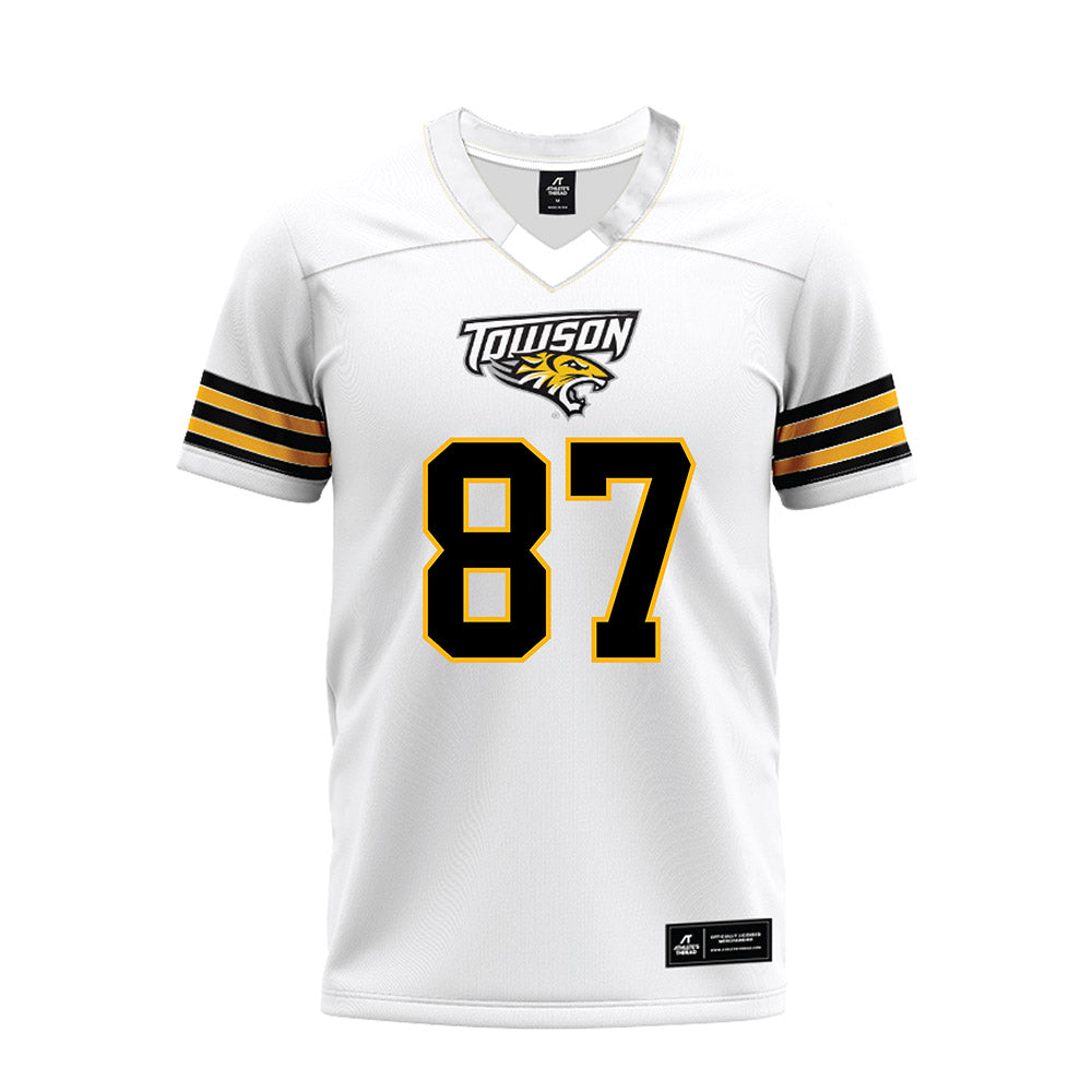 Towson - NCAA Football : Jordan Stallworth - White Premium Football Jersey-0