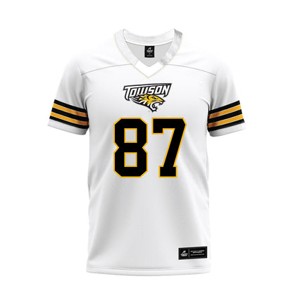 Towson - NCAA Football : Jordan Stallworth - White Premium Football Jersey-0