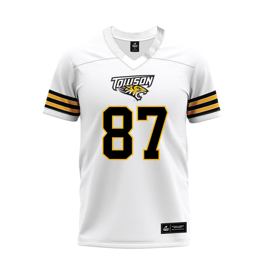 Towson - NCAA Football : Jordan Stallworth - White Premium Football Jersey-0