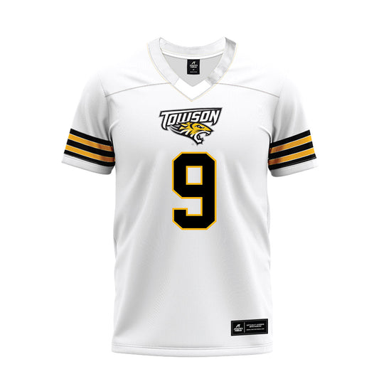 Towson - NCAA Football : Sean Brown - White Premium Football Jersey