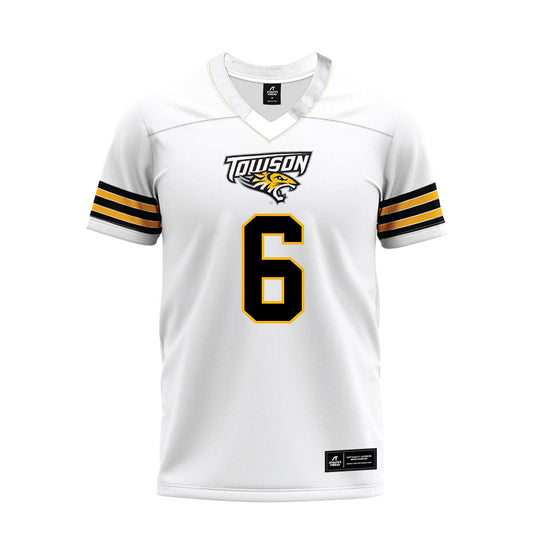 Towson - NCAA Football : Winston Watkins - White Premium Football Jersey