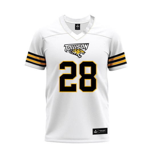 Towson - NCAA Football : Jabari Reddock - White Premium Football Jersey