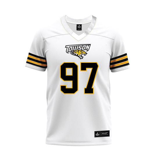 Towson - NCAA Football : Justin Ritter - White Premium Football Jersey