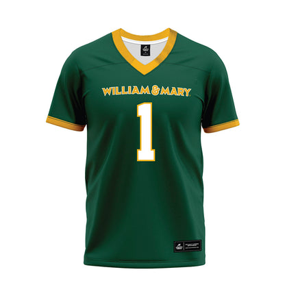 William & Mary - NCAA Football : Tariq Sims - Premium Football Jersey-0