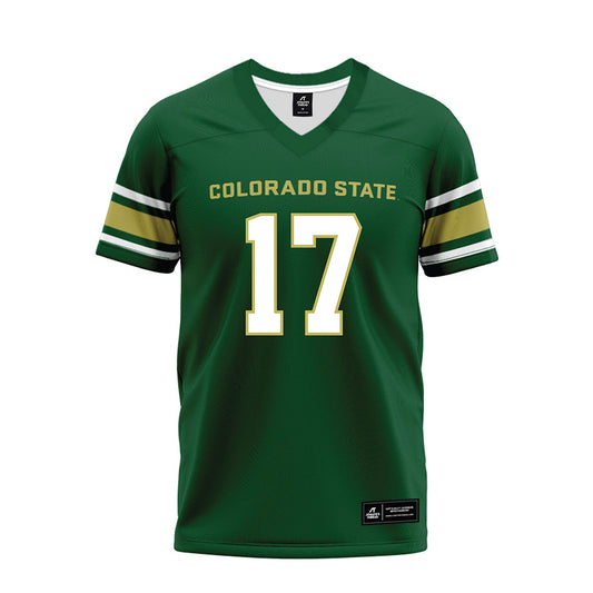 Colorado State - NCAA Football : Tyler Lewis - Green Premium Football Jersey-0