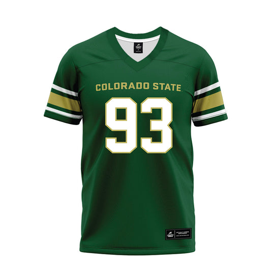 Colorado State - NCAA Football : Caden Branston - Green Premium Football Jersey-0