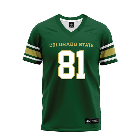 Colorado State - NCAA Football : Rocky Beers - Green Premium Football Jersey-0