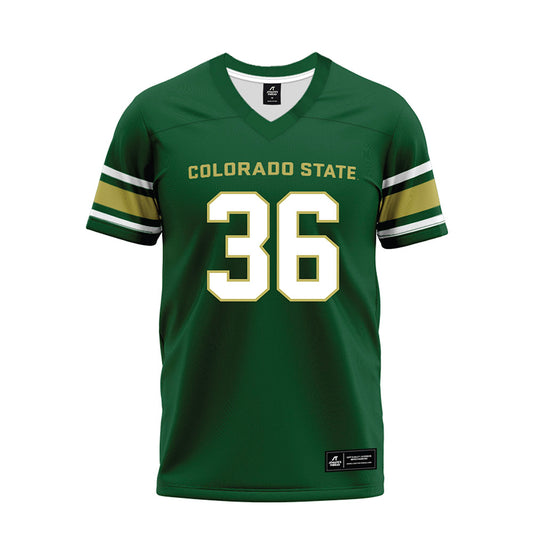 Colorado State - NCAA Football : Casey Carr - Green Premium Football Jersey-0
