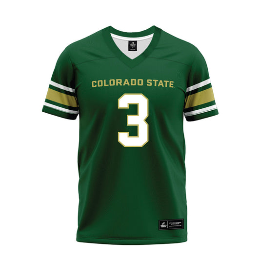 Colorado State - NCAA Football : Darius Curry - Green Premium Football Jersey-0